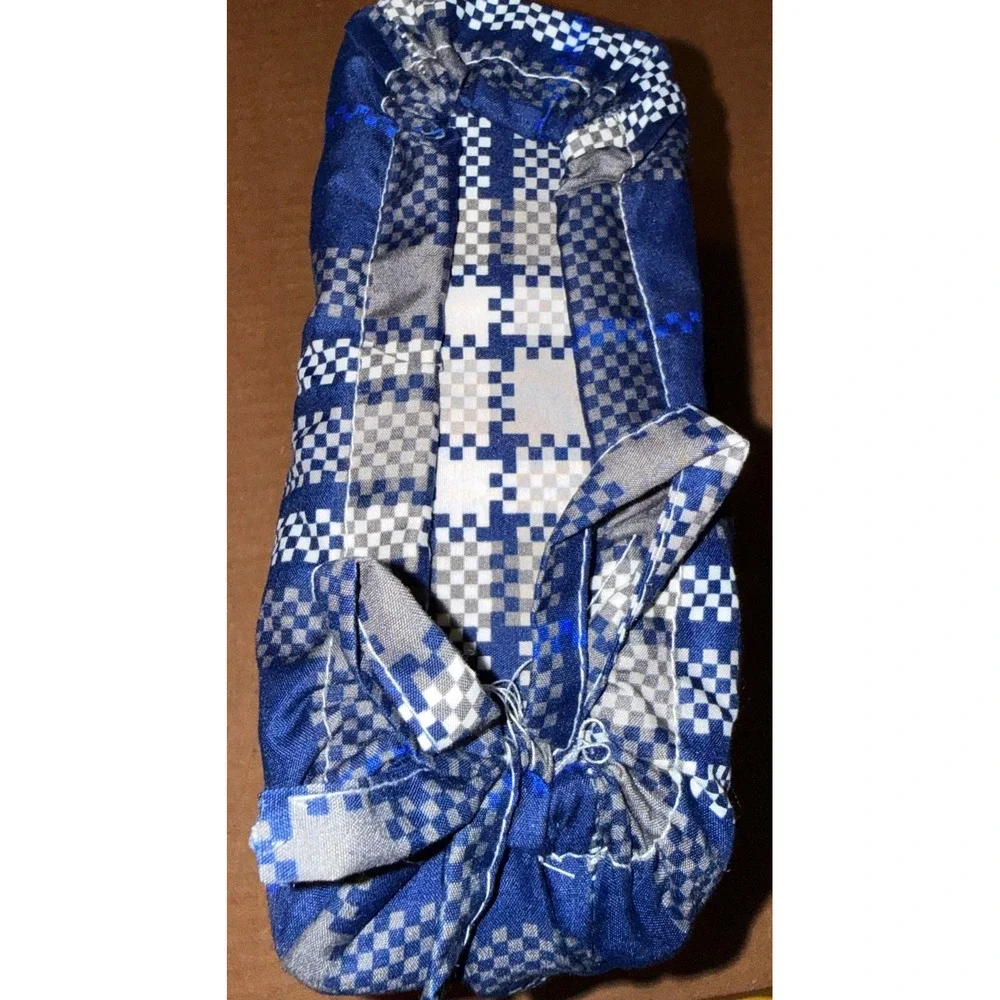 Room Essentials Sheet Set Twin XL New Blue Plaid Microfiber 3pc Bedding